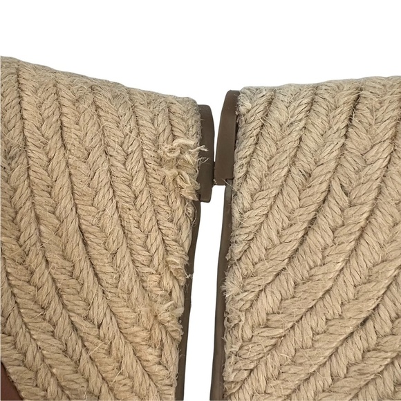 Aldo Tan Leather Cheetah Print Wedge Espadrille Heels Size 6 Women’s - Picture 8 of 10